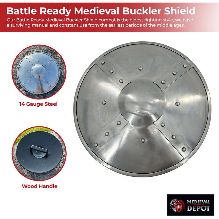 Battle Ready Medieval Buckler Shield