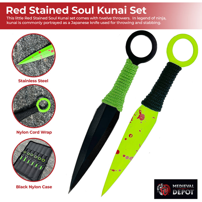 Blood Stained Soul Kunai Set