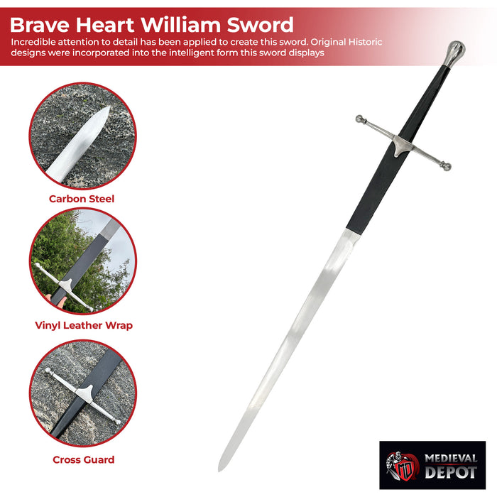 Brave Heart William Wallace Two-Handed Claymore Sword