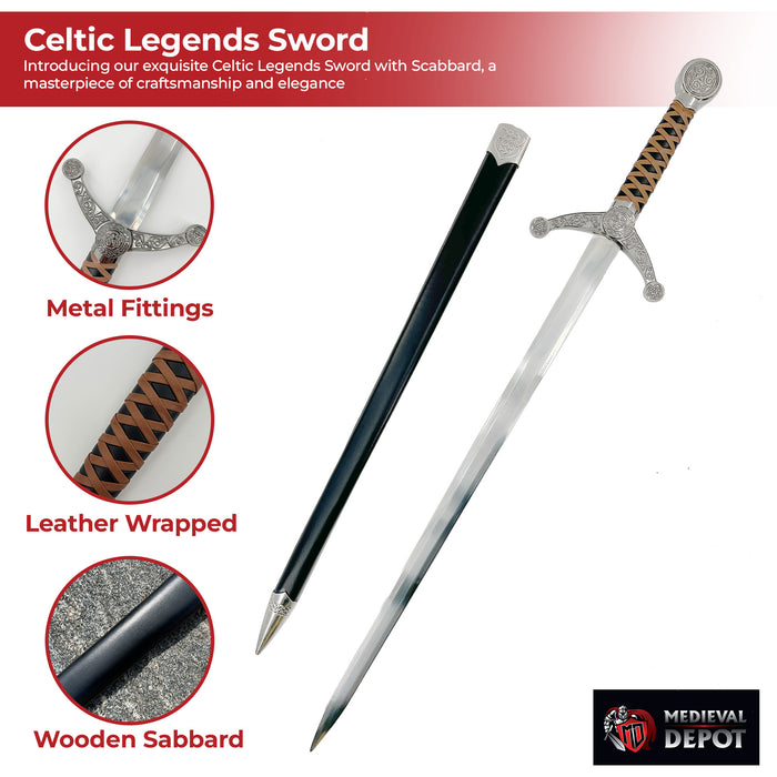 Celtic Legends Sword with Scabbard