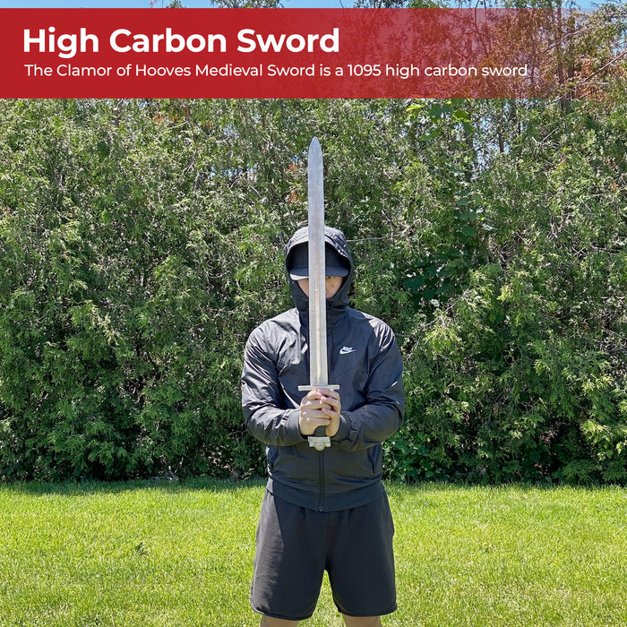 Clamor of Hooves Carbon Steel Medieval Sword