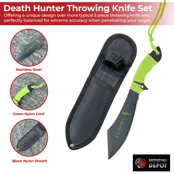 Death Hunter Scimitar Throwing Knife Set