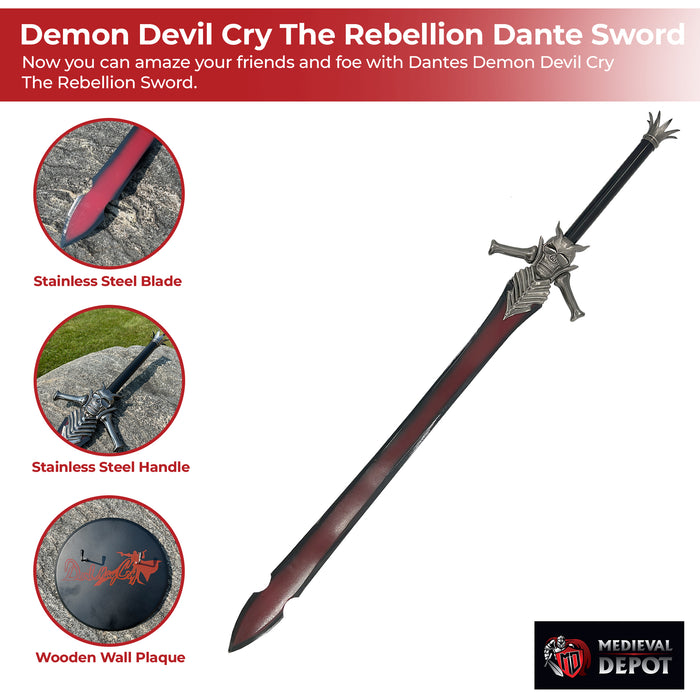 Demon Devil Cry The Rebellion Dante Replica Sword