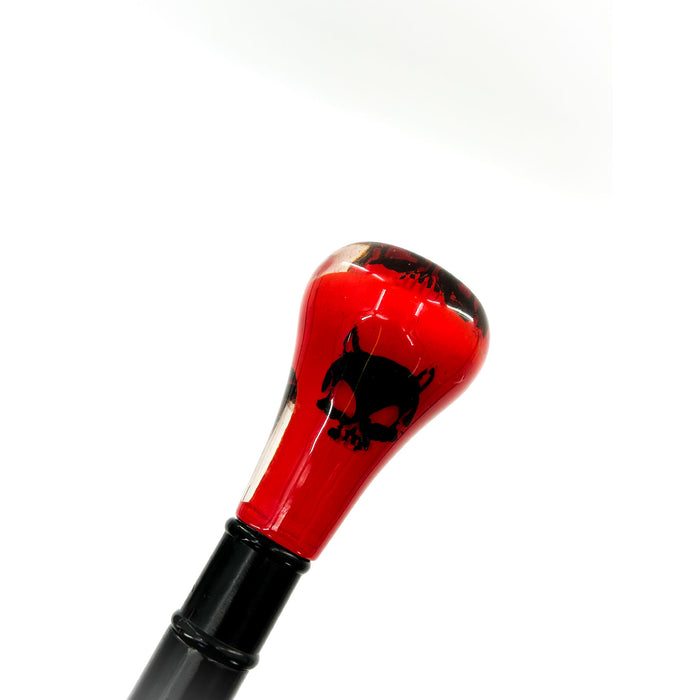 Devil's Skull Elegant Removable Blade Red Walking Sword Cane