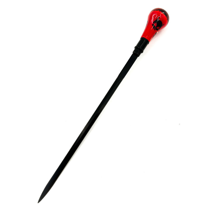 Devil's Skull Elegant Removable Blade Red Walking Sword Cane