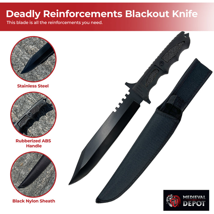 Fixed Deadly Reinforcements Blackout Knife