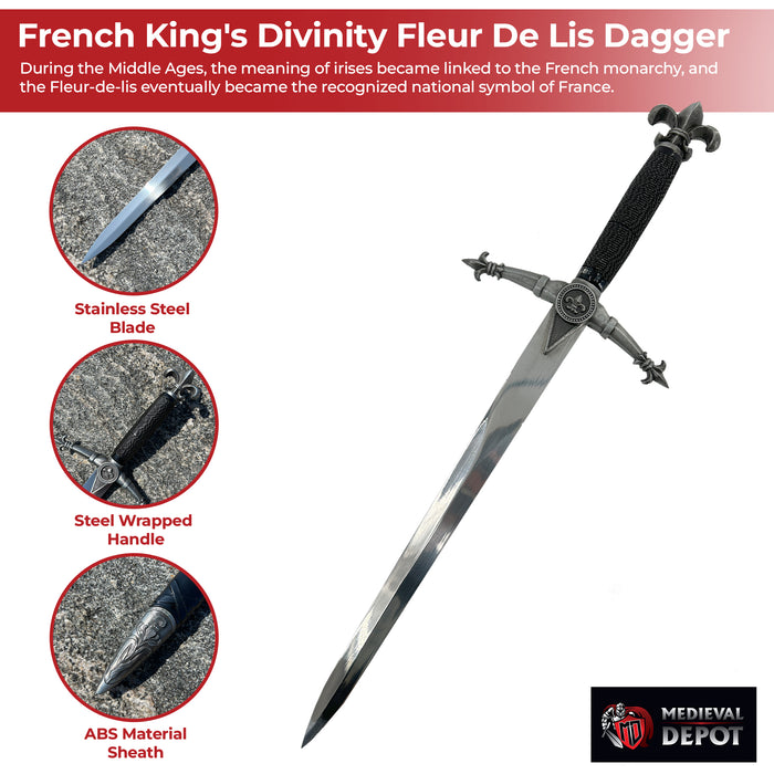 French King's Divinity Fleur De Lis Dagger