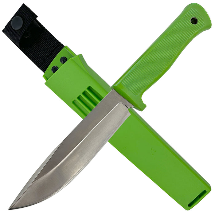 Full Tang Clip Point Tactical Knife Green