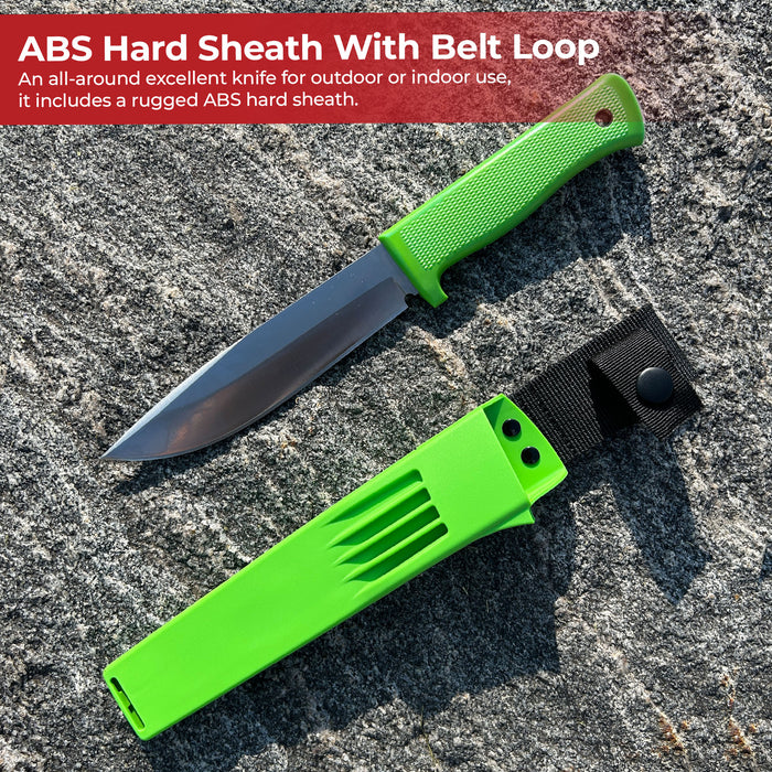 Full Tang Clip Point Tactical Knife Green