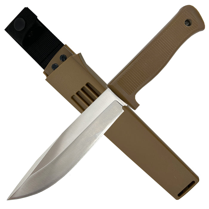 Full Tang Clip Point Tactical Knife Tan