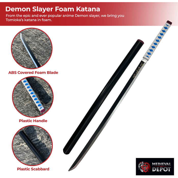 Giyu Tomioka Demon Slayer Foam Katana Sword With Scabbard