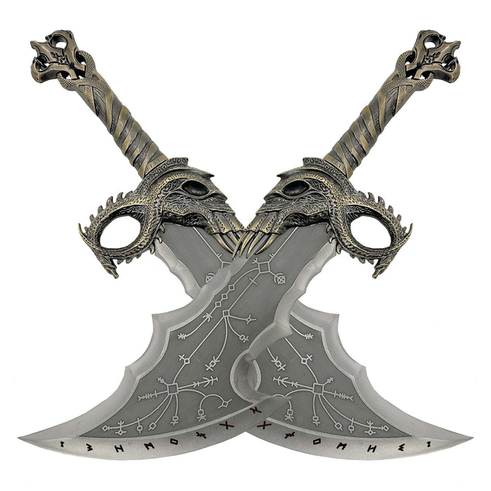 God of War Blades of Chaos with Plaque