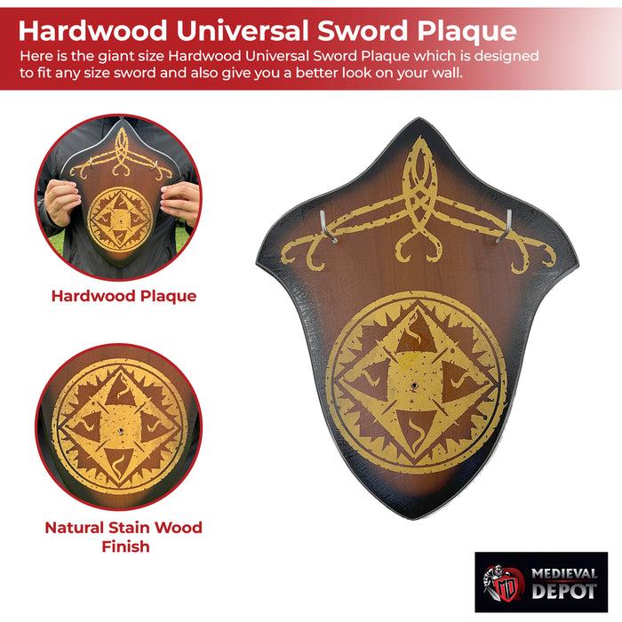 Hardwood Universal Sword Plaque