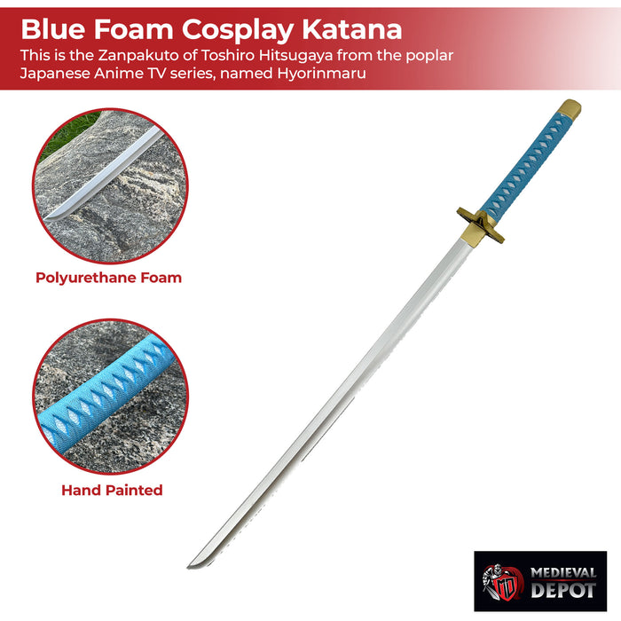 Hitsugaya Toshiro Hyorinmaru Anime Blue Foam Cosplay Katana Sword