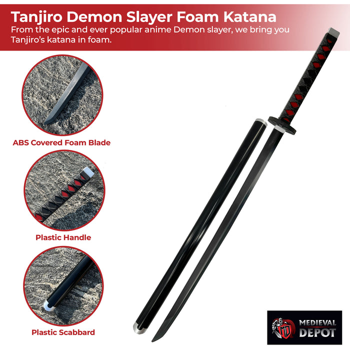 Kamado Tanjiro Demon Slayer Foam Katana Sword With Scabbard