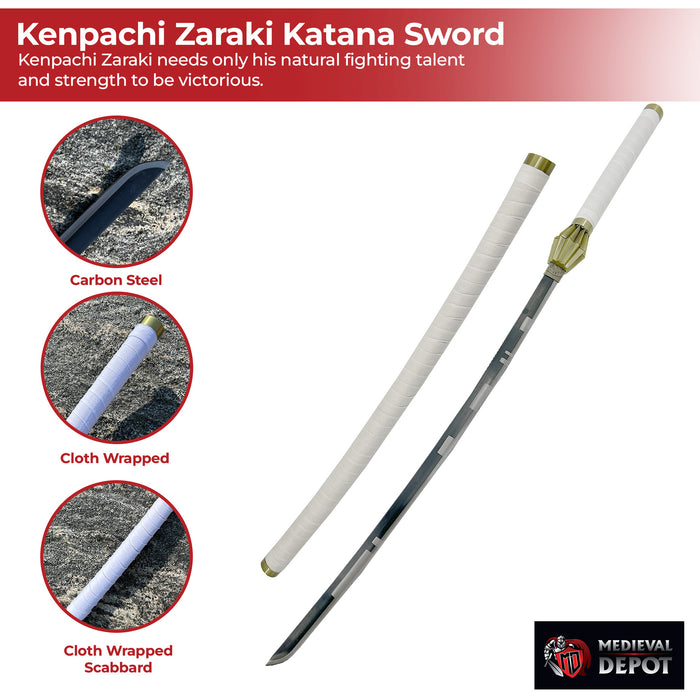 Kenpachi Zaraki’s Nozarashi Lawless Katana Sword from Bleach