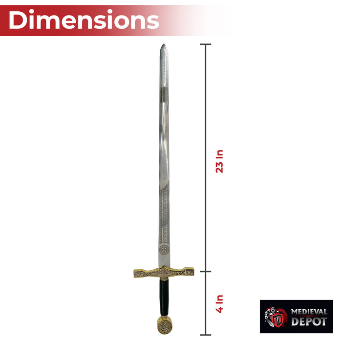 King Arthur Excalibur Replica Longsword Gold