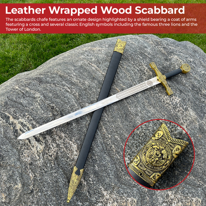 King Arthur Excalibur Replica Longsword Gold