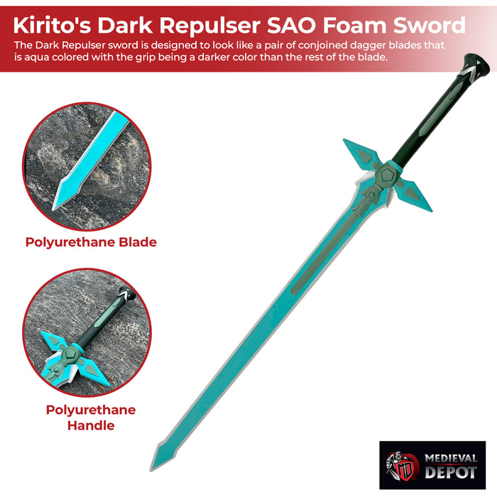 Kirito's Dark Repulser SAO Foam Cosplay Sword