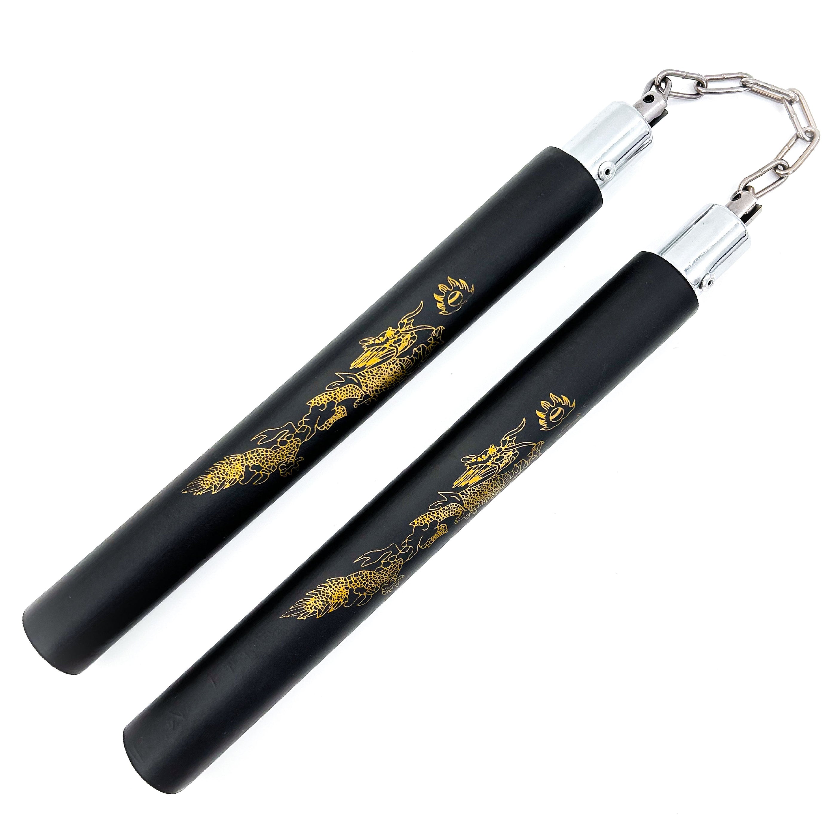 Laser Dragon Black Martial Arts Nunchaku — Medieval Depot