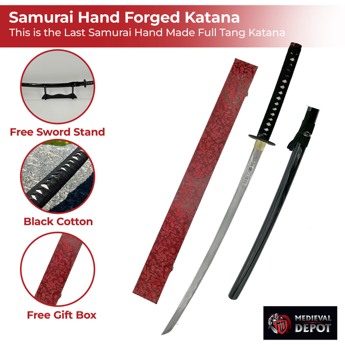 Last Samurai Hand Forged Katana 1060 Carbon Steel Blade