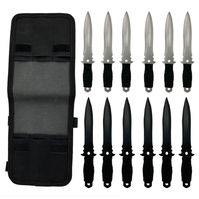 Light & Dark Throwing Knife 12 Piece Set