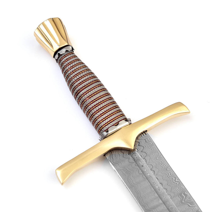 Lay Waste Damascus Steel Medieval Short Sword