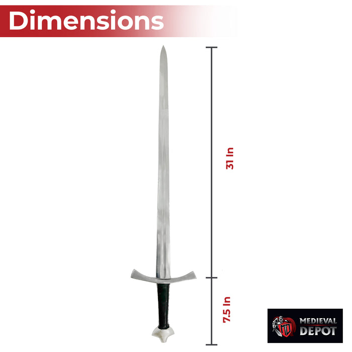 Medieval EN45 High Carbon Steel Full Tang Historical Knightly Replica Sword