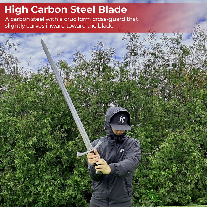 Medieval EN45 High Carbon Steel Full Tang Historical Knightly Replica Sword