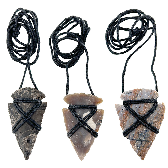 Native American Canowicake Arrowhead Necklace Set