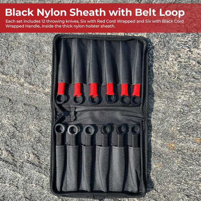 On Target Bullseye 12 Piece Target Throwing Knife Set