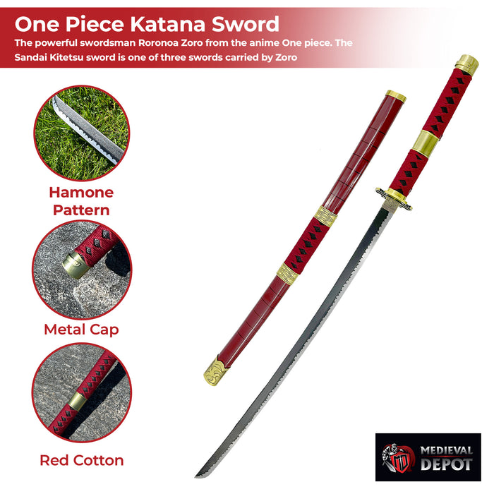 One piece Zoro Sandai Kitetsu Katana Sword