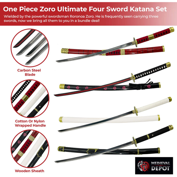 One Piece Zoro Ultimate Four Sword Katana Set