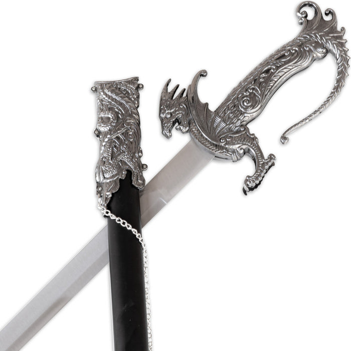 Ornate Dragon Handle Chinese Saber Sword