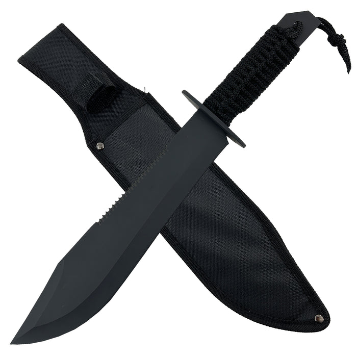 Sawback Bowie Full Tang Survival Knife