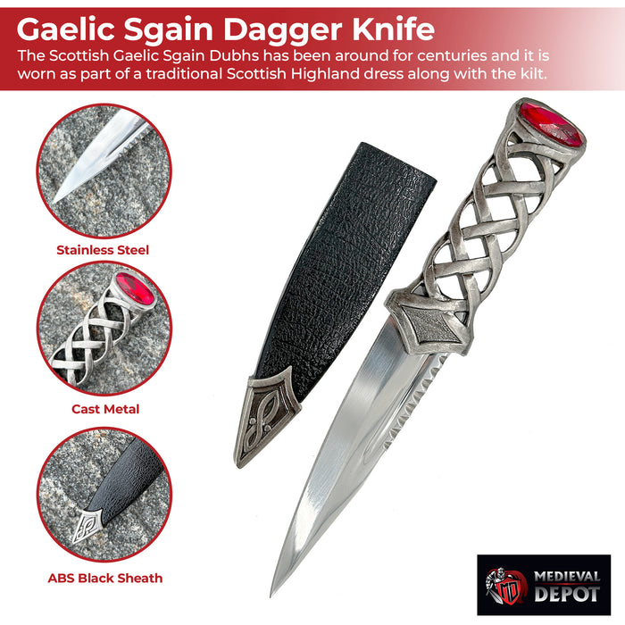 Scottish Gaelic Sgain Dubhs Celtic Dagger Knife