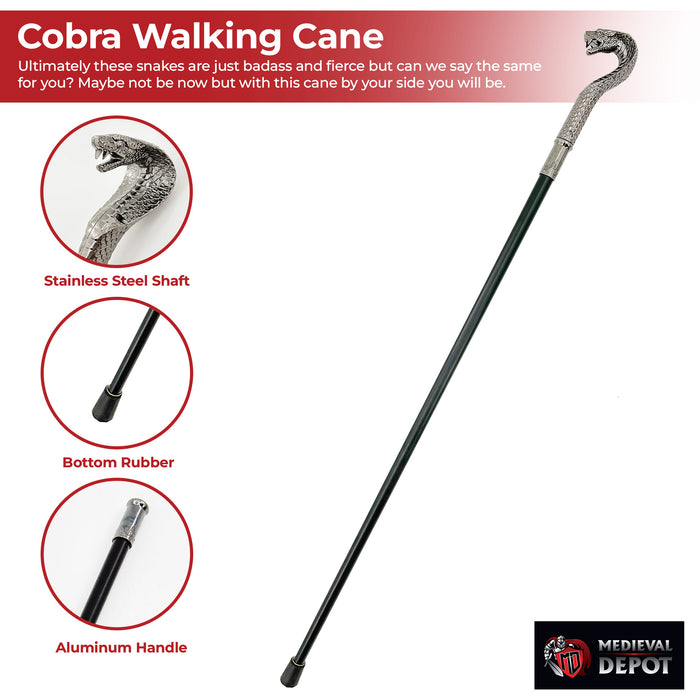 Striking Distance Cobra Walking Cane