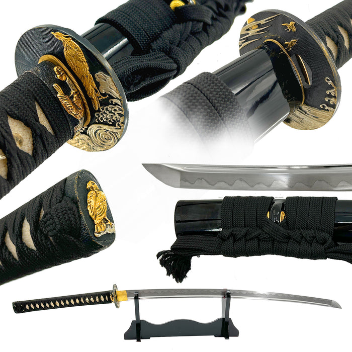 Shadow of the Sea Hawk 1060 Damascus Steel Handmade Katana