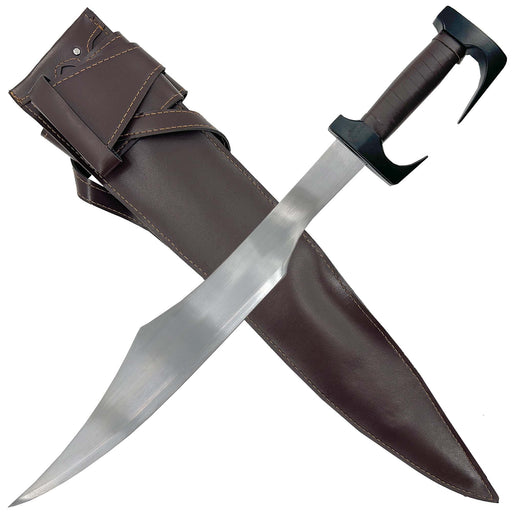 Spartan Legendary Sword with Leather Sheath and Metal Guard