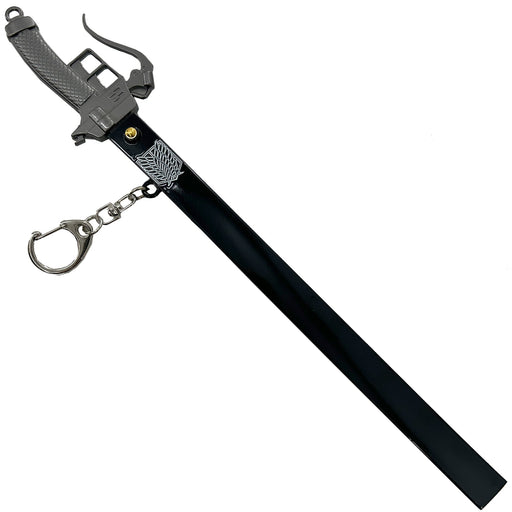 Spring Action Popup Mini Katana Keychain AOT 3D Maneuver Blade Edition