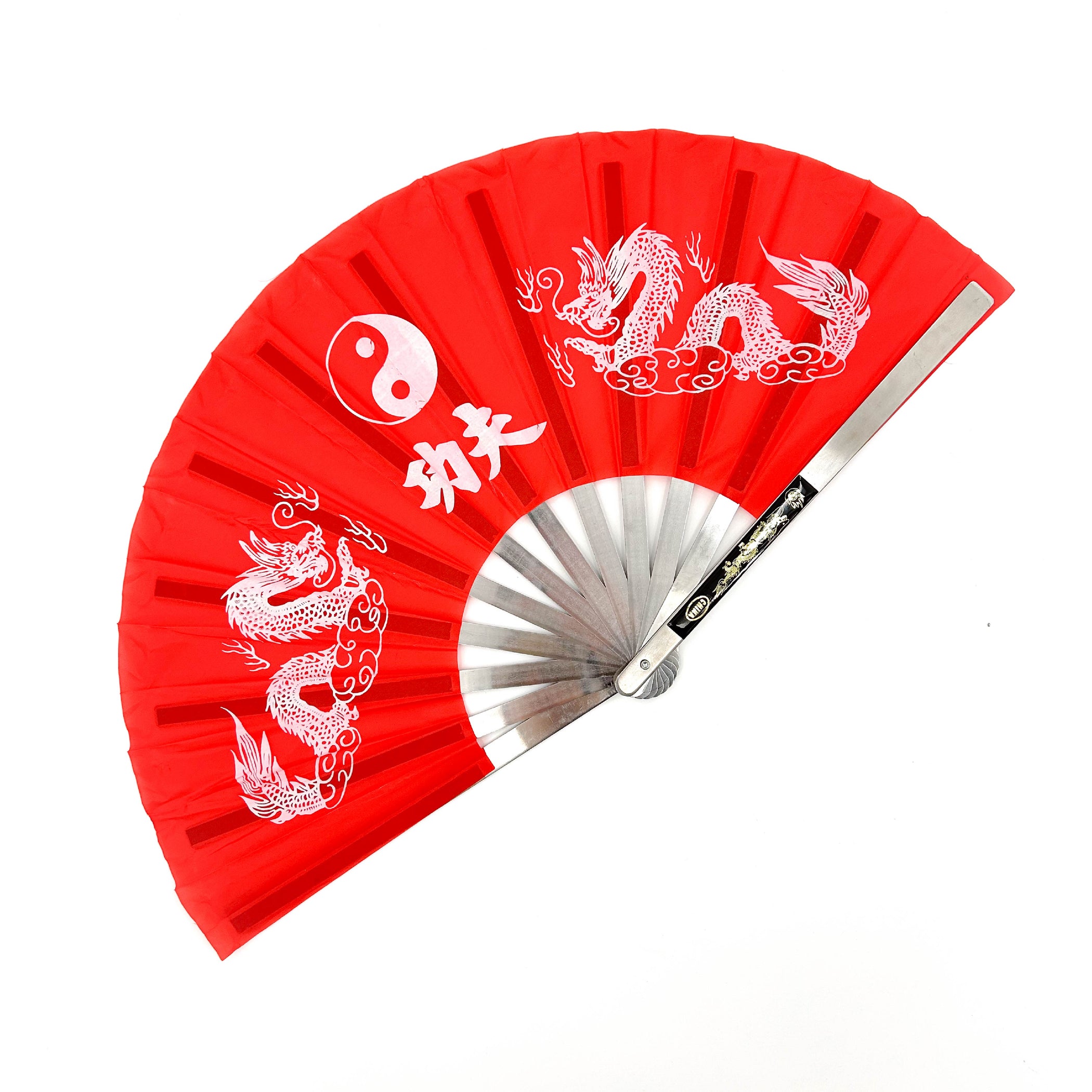 Tessen-Jutsu Iron Fan Weapon Dragon Red — Medieval Depot