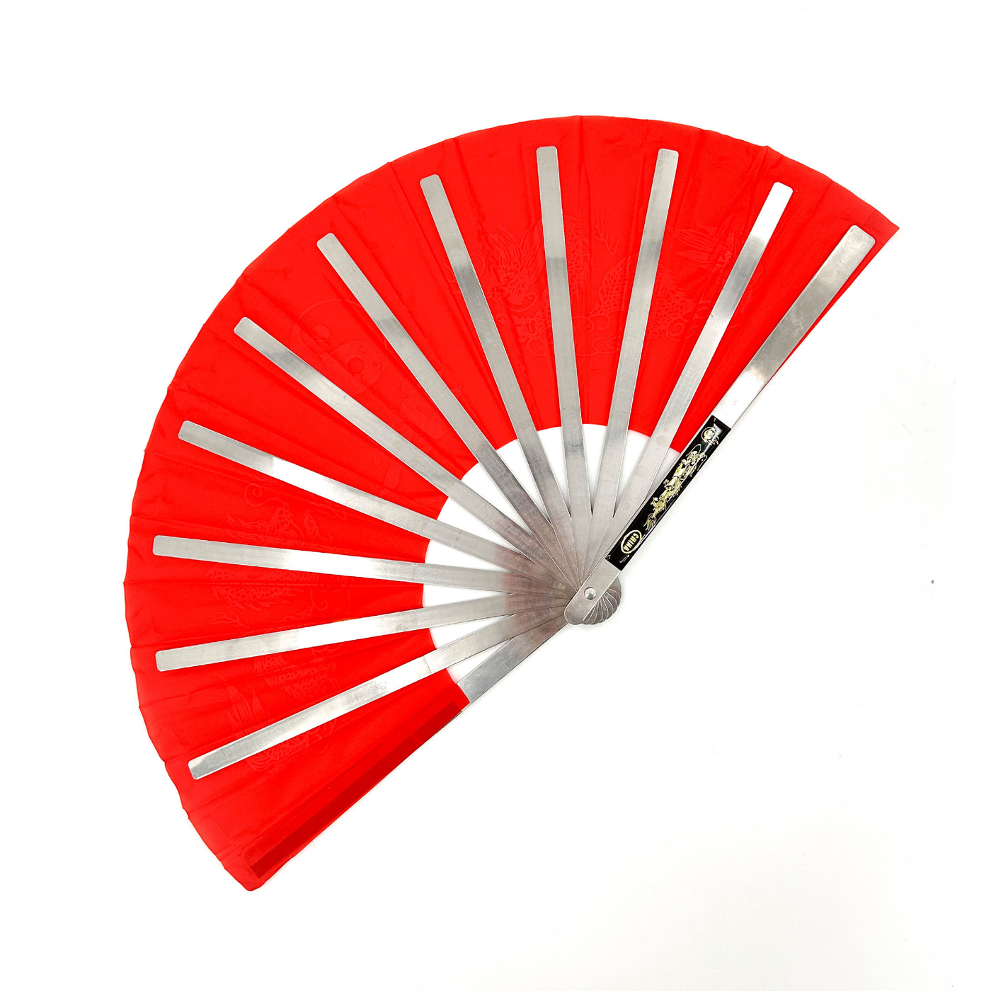 Tessen-Jutsu Iron Fan Weapon Dragon Red — Medieval Depot