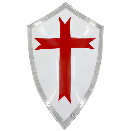 Templar Knights Heater Shield with Cross