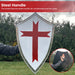 Templar Knights Heater Shield with Cross