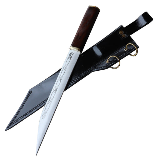 Viking Seax Dagger with Brass Accents