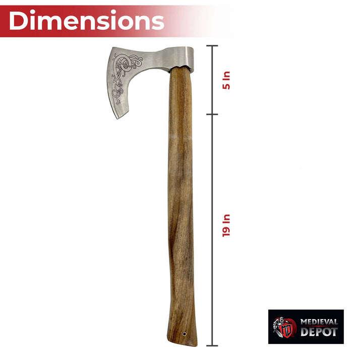 Warrior Shield Maiden Norse Viking Battle Axe | Plain Handle 