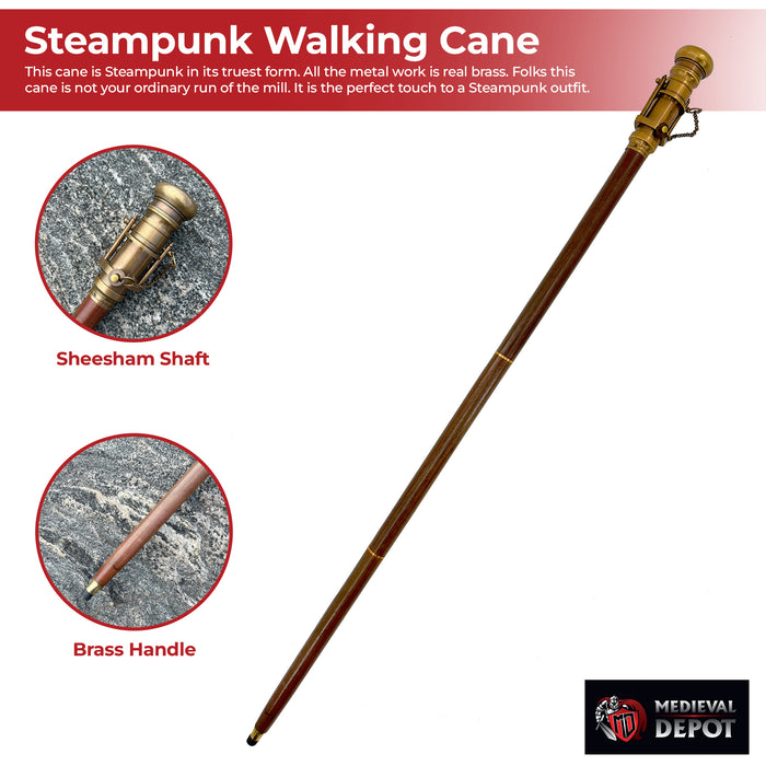 Would Be Lost Without You Steampunk Walking Cane