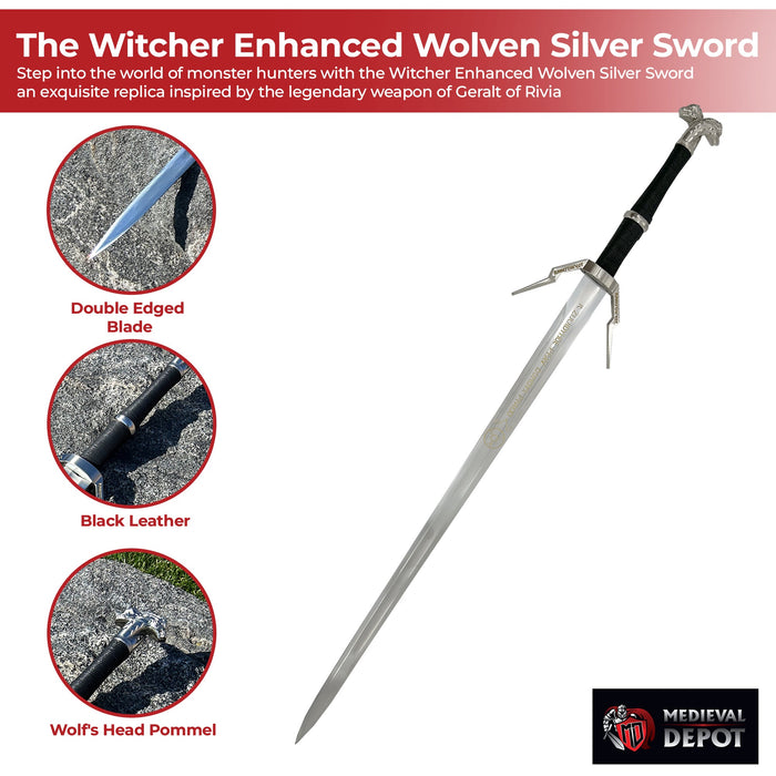 Witcher Enhanced Wolven Silver Sword